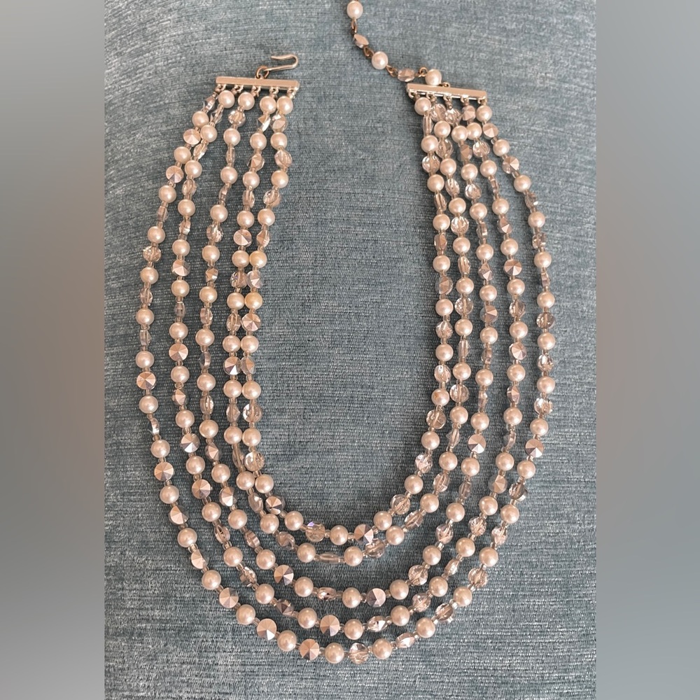 Vintage pearl and rhinestone necklace